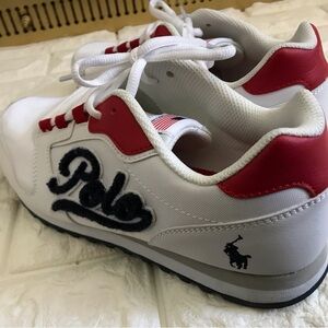 Polo White and Red Sneakers